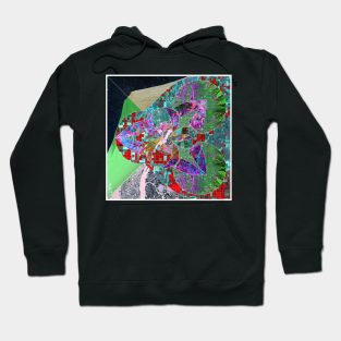 hazard city in ecopop landscape collage art Hoodie